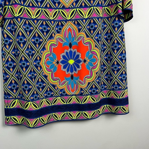 Laundry By Shelli Segal Shift Moroccan Dress Size Large - Picture 3 of 7